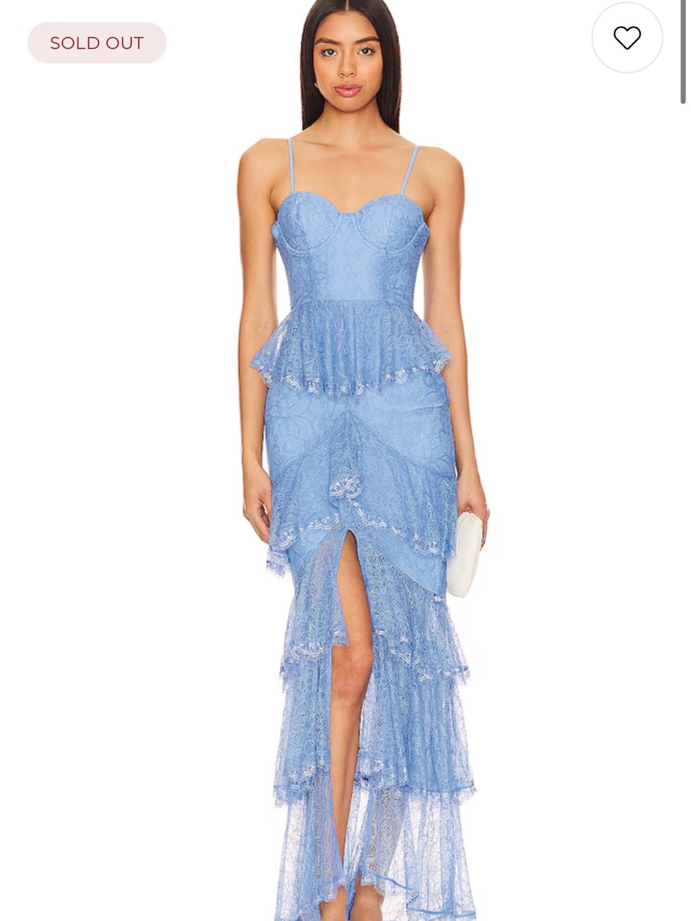 MAJORELLE Zelda Fitz Gown in Robins Egg Blue